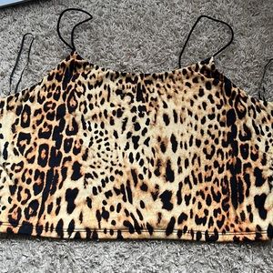 Cheetah pattern crop top